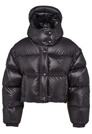 Prada Piumino Re-Nylon con maniche rimovibili - Nero