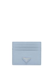 Prada Portacarte con placca logo - Blu