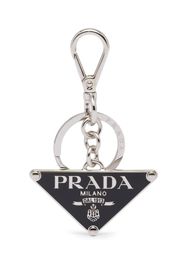 Prada Portachiavi con placca logo - Nero