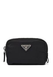 Prada triangle-logo make-up bag - Nero