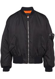 Prada Bomber con placca logo - Nero