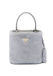 Prada Panier shearling mini-bag - Grigio