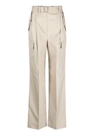 Prada belted wide-leg trousers - Toni neutri