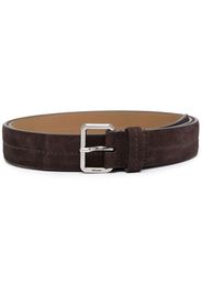 Prada engraved-buckel detail belt - Marrone