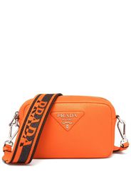 Prada Borsa a tracolla con placca logo - Arancione