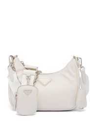 Prada Borsa a spalla imbottita Re-Edition - Bianco