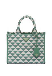 Prada Borsa tote Symbole piccola - Verde