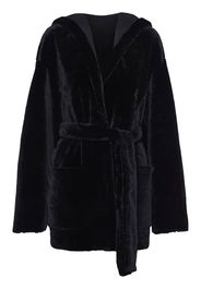 Prada shearling deconstructed-caban jacket - Nero