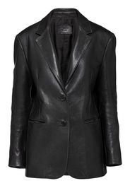 Prada single-breasted leather jacket - Nero