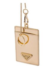 Prada brushed leather badge holder - Oro