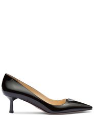 Prada logo-plaque patent leather pumps - Nero