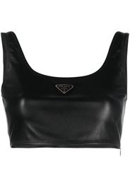 Prada Stretch nappa leather top - Nero