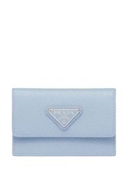 Prada triangle-plaque cardholder - Blu