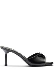 Prada 75mm brushed-finish leather mules - Nero