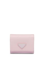 Prada triangle-logo Saffiano leather wallet - Rosa