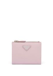 Prada triangle-logo Saffiano leather wallet - Rosa