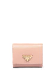 Prada triangle-logo Saffiano leather wallet - Rosa