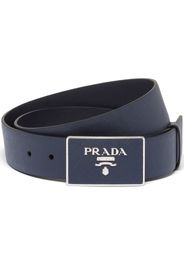 Prada Saffiano leather belt - Blu