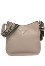 Prada Borsa a spalla con logo a triangolo - Grigio