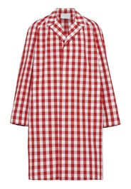 Prada gingham-check cotton coat - Bianco