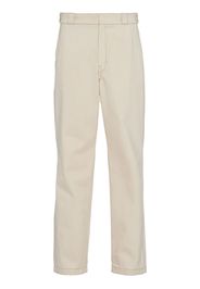 Prada logo-plaque straight-leg jeans - Toni neutri