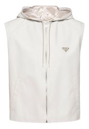 Prada Nappa leather hoodie vest - Bianco