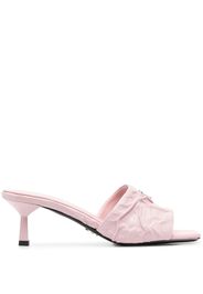 Prada 70mm triangle logo-plaque quilted mules - Rosa