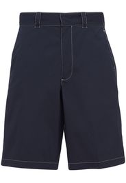 Prada rear logo-patch bermuda shorts - Blu