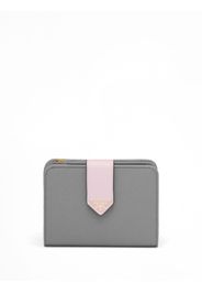 Prada small Saffiano leather wallet - F0BP9 Slate Gray/Alabaster Pink