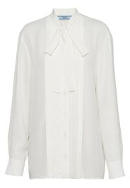 Prada Camicia con logo - Bianco