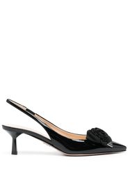 Prada 65mm faux-flower leather pumps - Nero