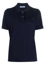 Prada logo patch polo shirt - Blu