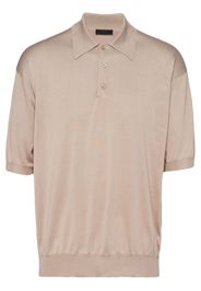 Prada silk short-sleeve polo shirt - Toni neutri