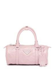 Prada Borsa tote con placca logo - Rosa