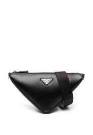 Prada Triangle logo plaque crossbody bag - Nero