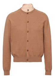 Prada Cardigan con colletto removibile - Marrone