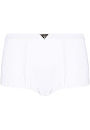 Prada Shorts con placca logo - Bianco