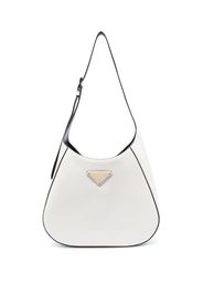 Prada triangle-logo leather shoulder bag - Bianco