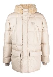 Prada hooded down coat - Toni neutri