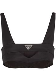 Prada triangle-logo bralette - Nero