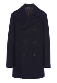 Prada double-breasted wool peacoat - Blu
