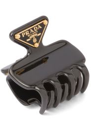 Prada Fermaglio con placca logo - Nero