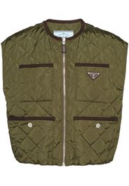 Prada Gilet trapuntato - Verde