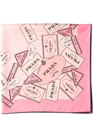 Prada Sciarpa con stampa - Rosa