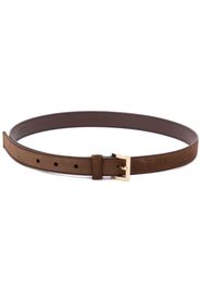 Prada logo-buckle leather belt - Marrone