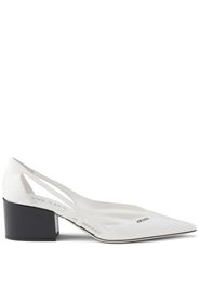 Prada 55mm cut-out leather pumps - Bianco
