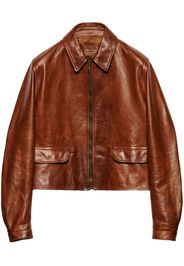 Prada Giacca in pelle - Marrone