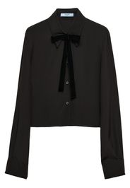 Prada bow-detail shirt - Nero