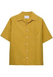 Prada Camicia stile bowling con logo - Giallo