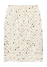 Prada floral quilted short skirt - Toni neutri